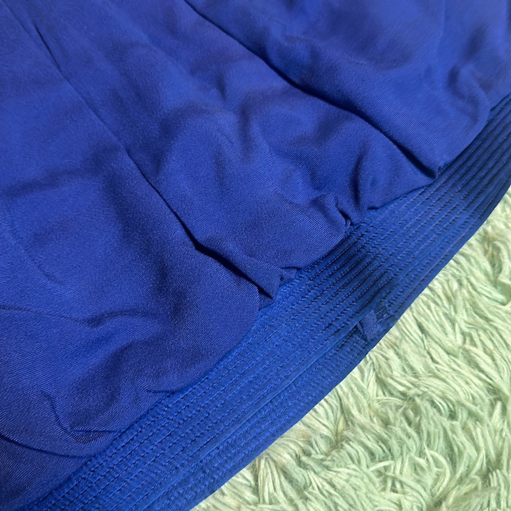 BCBG MaxAzaria Royal Blue High-waisted Mini Skirt Size 4 With Pockets - Picture 6 of 9